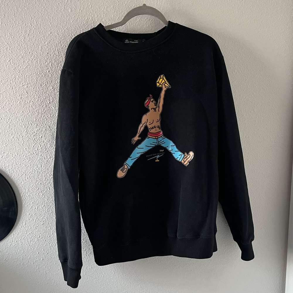 Biggie X Jordan Printed Sweatshirt In Black